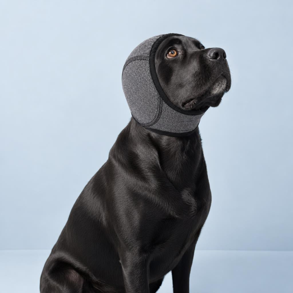 Perro con la capucha protectora Chopzy gris